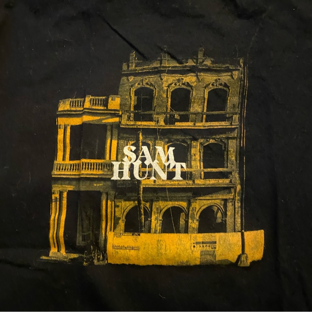 Sam Hunt country music tour album merch T-shirt short sleeve black graphic tee